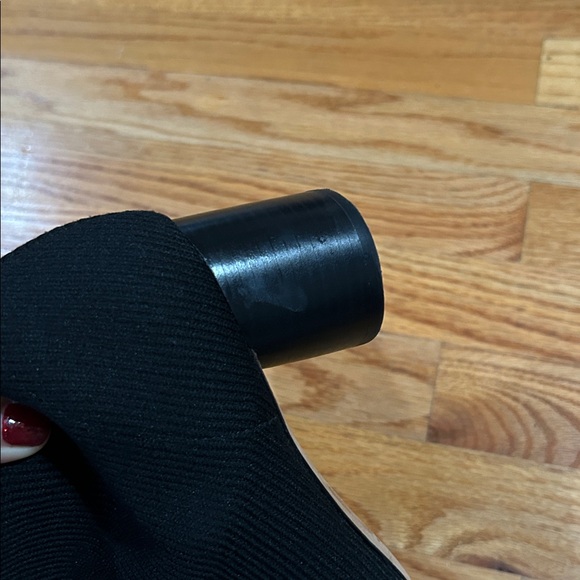 Vince Tasha Round Toe Mid Heel Stretch Knit Sock Boots Black Size 7 - Picture 8 of 12